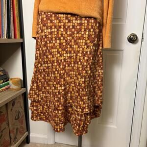 Calvin Klein Low Rise Floral Silk Skirt